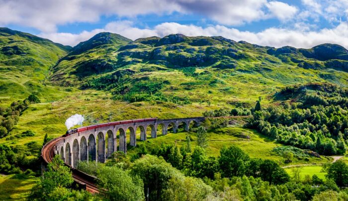 Jacobite Steam Train on the Glenfinnan Viaduct