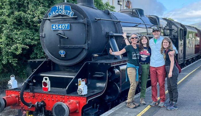 Absolute Escapes clients with the Jacobite Steam Train (credit - Jeff Neill)