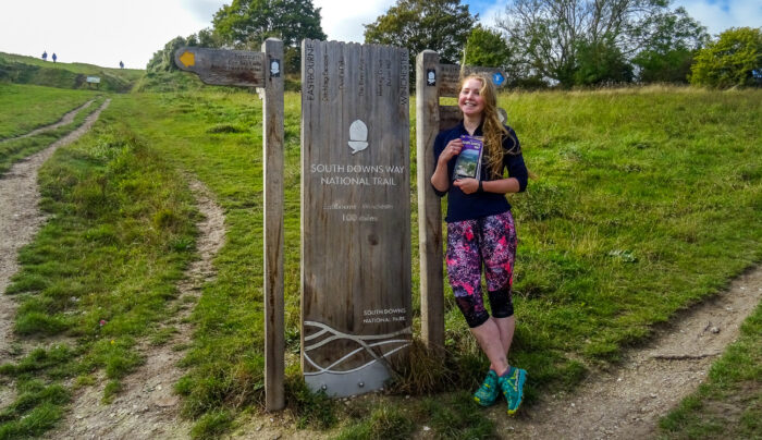 Charlotte from Absolute Escapes on the South Downs Way