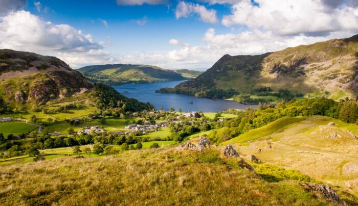 Views over Ullswater in the Lake District National Park