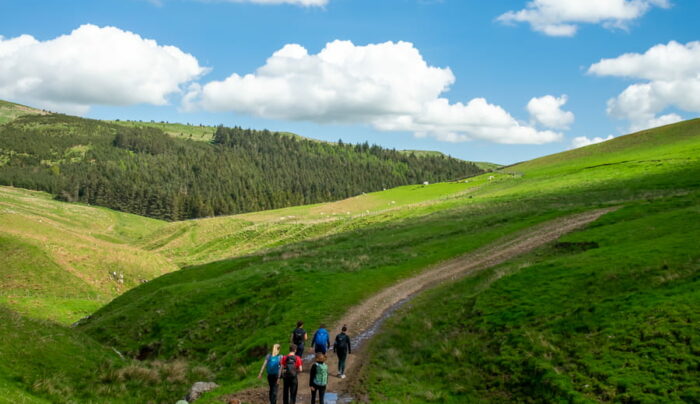 The Absolute Escapes team walking the St Cuthbert's Way (credit - Scott Smyth)