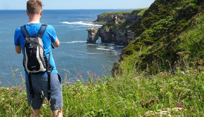 Scott from Absolute Escapes on the Berwickshire Coastal Path