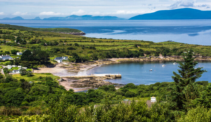 The scenic coastline around the Iveragh Peninsula