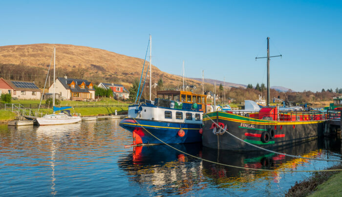 Barges on the Caledonian Canal