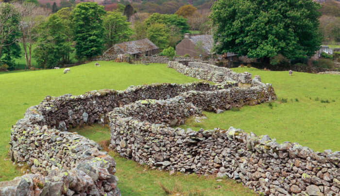 Walled path on the Tour of the Lake District