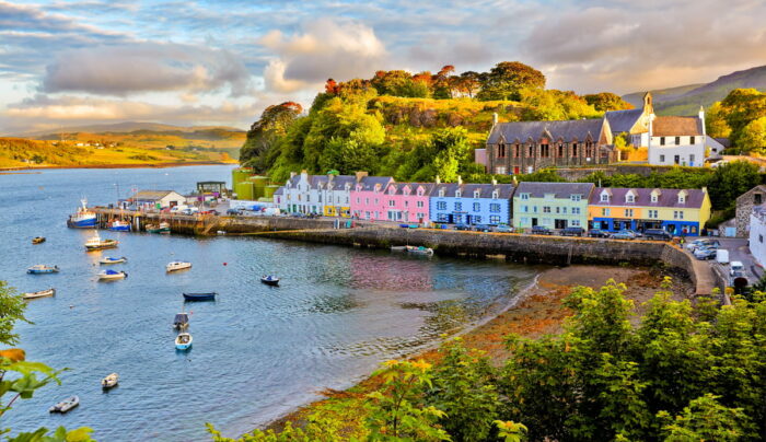 Portree, the capital of Skye