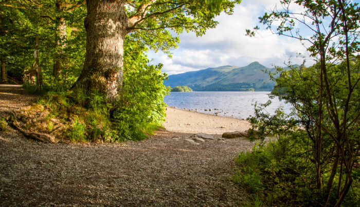 Views of the mountains across Derwentwater