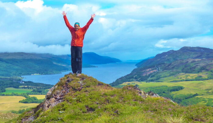 An Absolute Escapes client enjoying the Great Glen Way (credit - Rick & Sue Little)