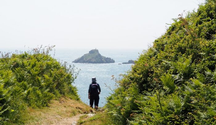 An Absolute Escapes client walking on Herm (credit - Andrew Bond)