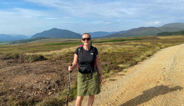 An Absolute Escapes client walking the East Highland Way (credit - Dale and Steve Johnson)