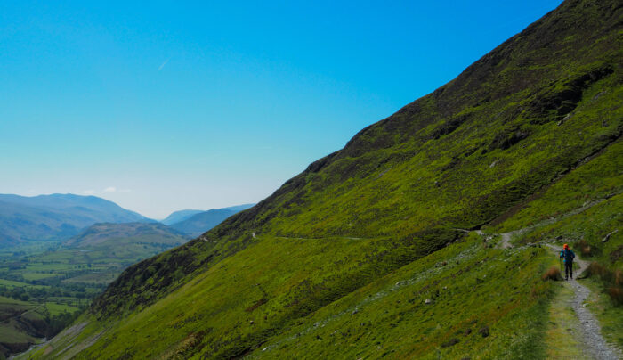 Hiker on the Cumbria Way