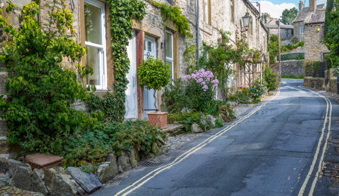 Quaint street in Grassington, Yorkshire