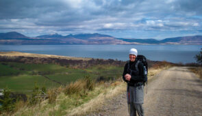 Absolute Escapes Director, Sheila Tulloch, walking the Kintyre Way