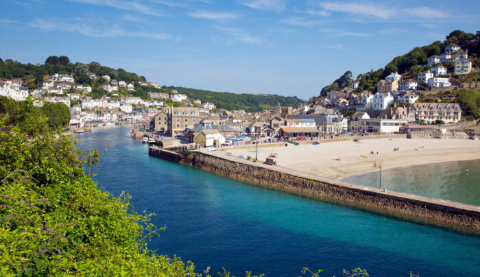 Looe beach and harbour, Cornwall