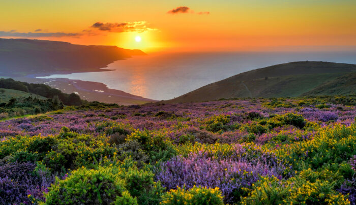 Sunset over Porlock Bay, Exmoor