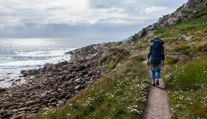 Hiker on the South West Coast Path