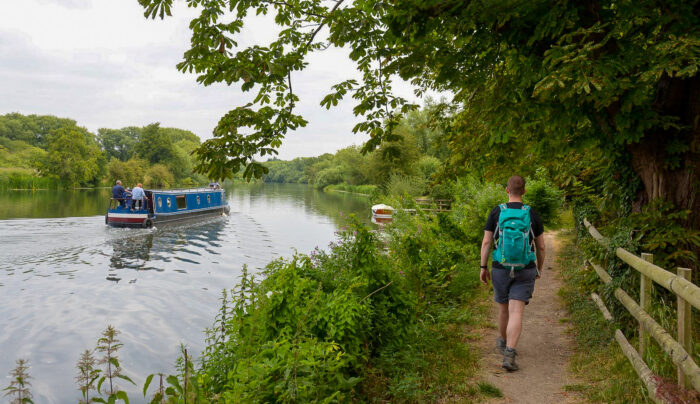 Riverside walking on the Ridgeway