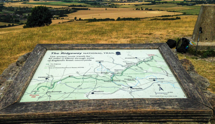 Ivinghoe Beacon, Ridgeway map and view