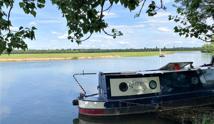 Barge on the River Thames near Oxford