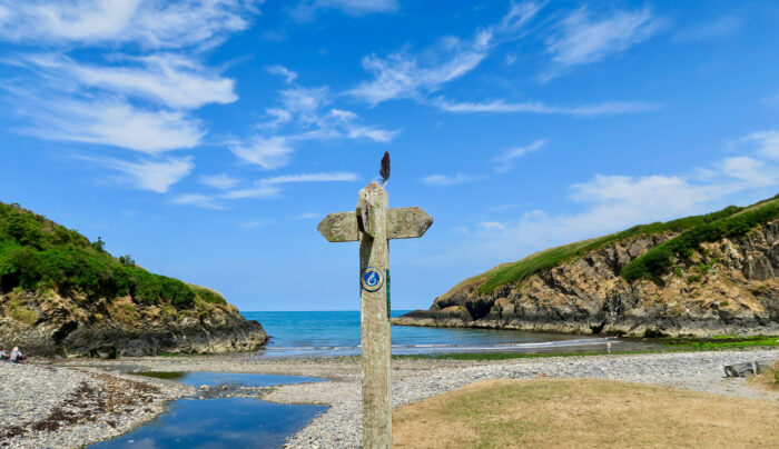 Signpost on the Pembrokeshire Coast Path