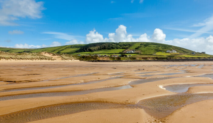 The sandy beach of Croyde in Devon