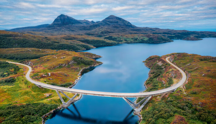 Kylesku Bridge along the NC500 in Northern Scotland (credit - Lukas Bischoff)