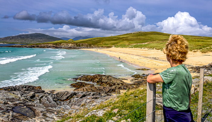 An Absolute Escapes client exploring the Isle of Harris (credit - Kevin Warburton)