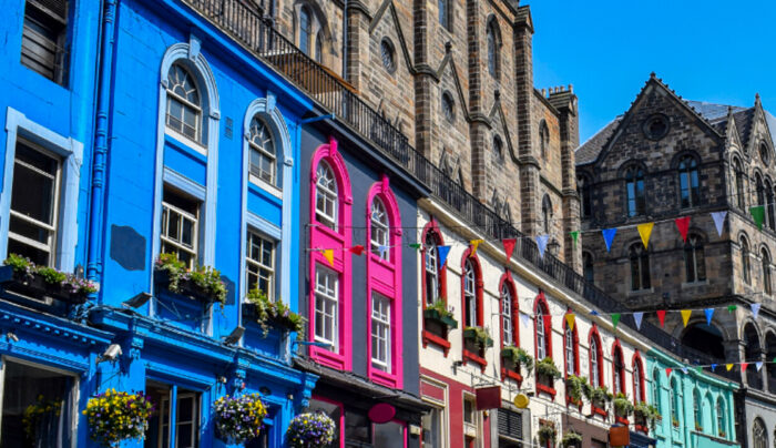 Colourful Victoria Street, Edinburgh