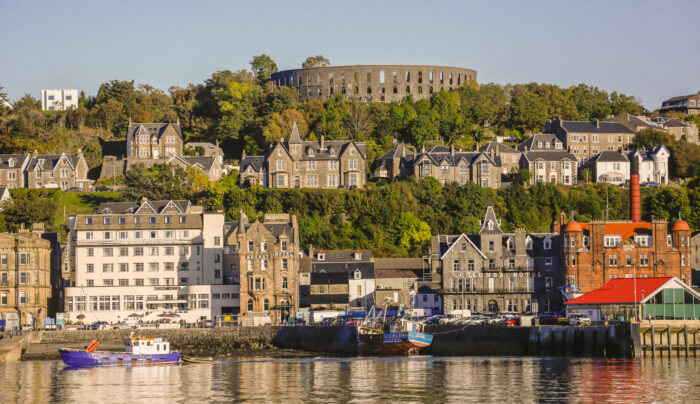 Oban waterfront and McCaig's Tower