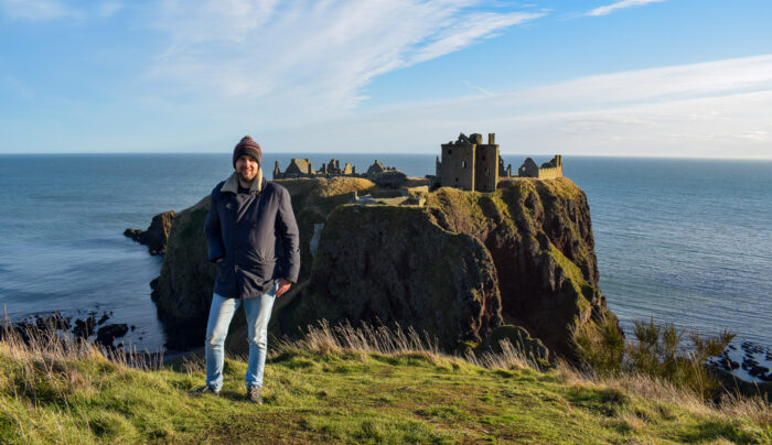 Dunnottar Castle in winter