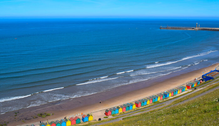 Beach huts in Whitby