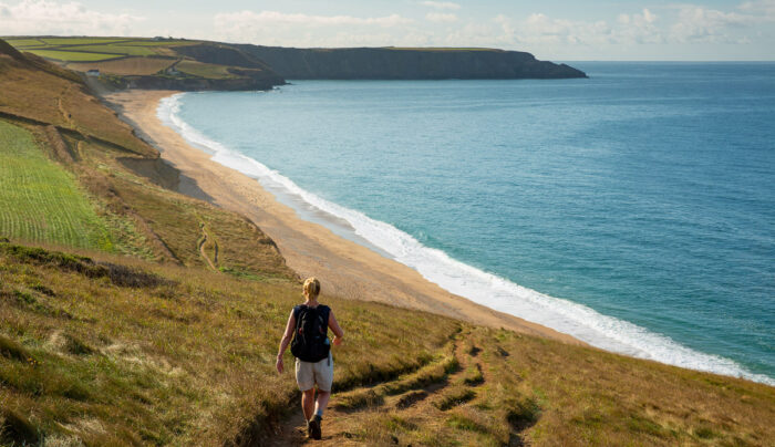 Coastal path above Porthleven Sands in Cornwall