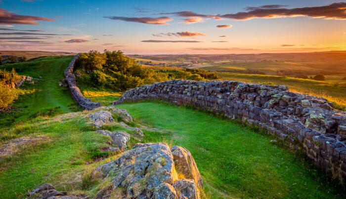 Hadrian's Wall sunset at Walltown