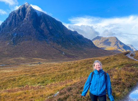 Our Travel Specialist, Lois, walking the West Highland Way