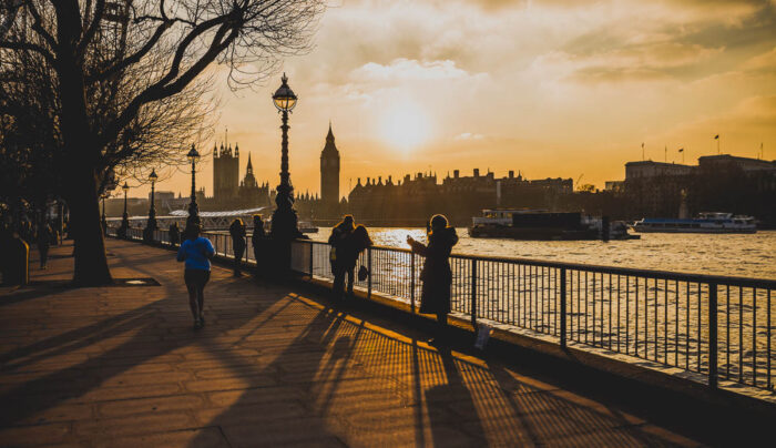 London at sunset