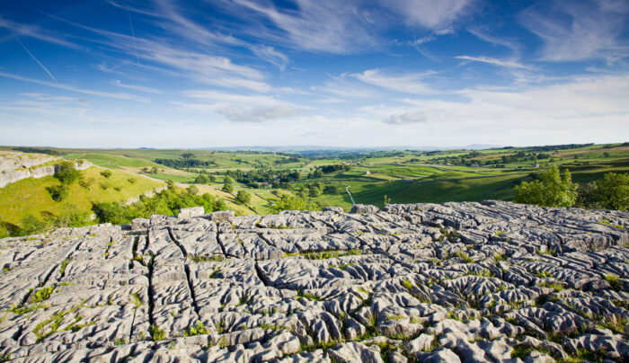 Unique landscape in Malham, Yorkshire Dales