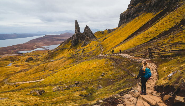 Zoe from the Absolute Escapes team at the Old Man of Storr, Isle of Skye (credit - Zoe Kirkbride)