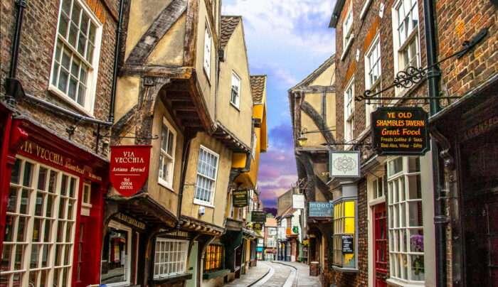 Timber-framed buildings in The Shambles, York (credit - Andrew Pickett, VisitBritain)