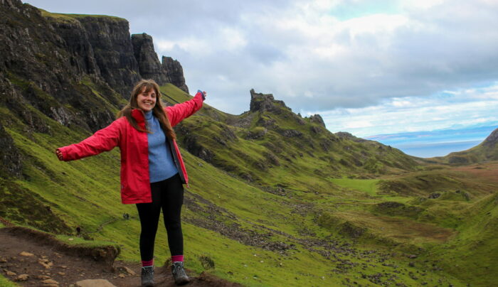 Melanie from the Absolute Escapes team at The Quiraing, Isle of Skye