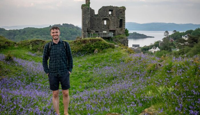 Bluebells at Tarbert Castle, Kintyre