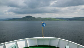 View from ferry travelling from Islay to Kennacraig