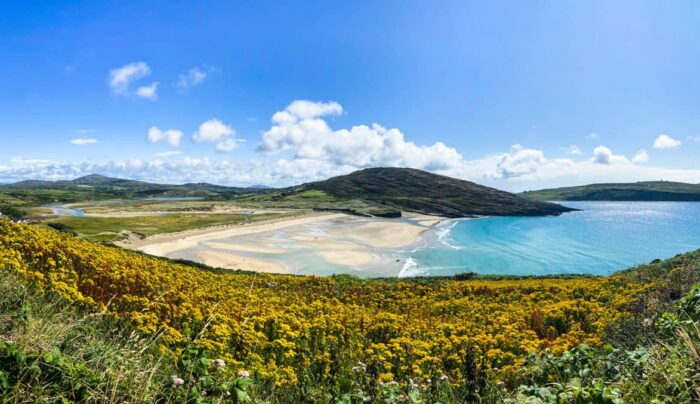 Aerial view of Barleycove beach, Mizen Peninsula, West Cork