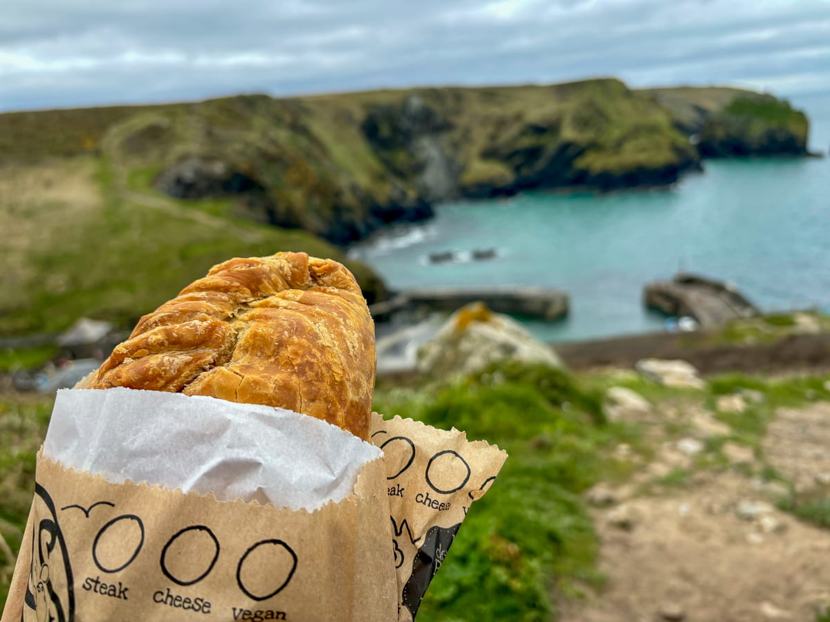 Cornish pasty on the South West Coast Path