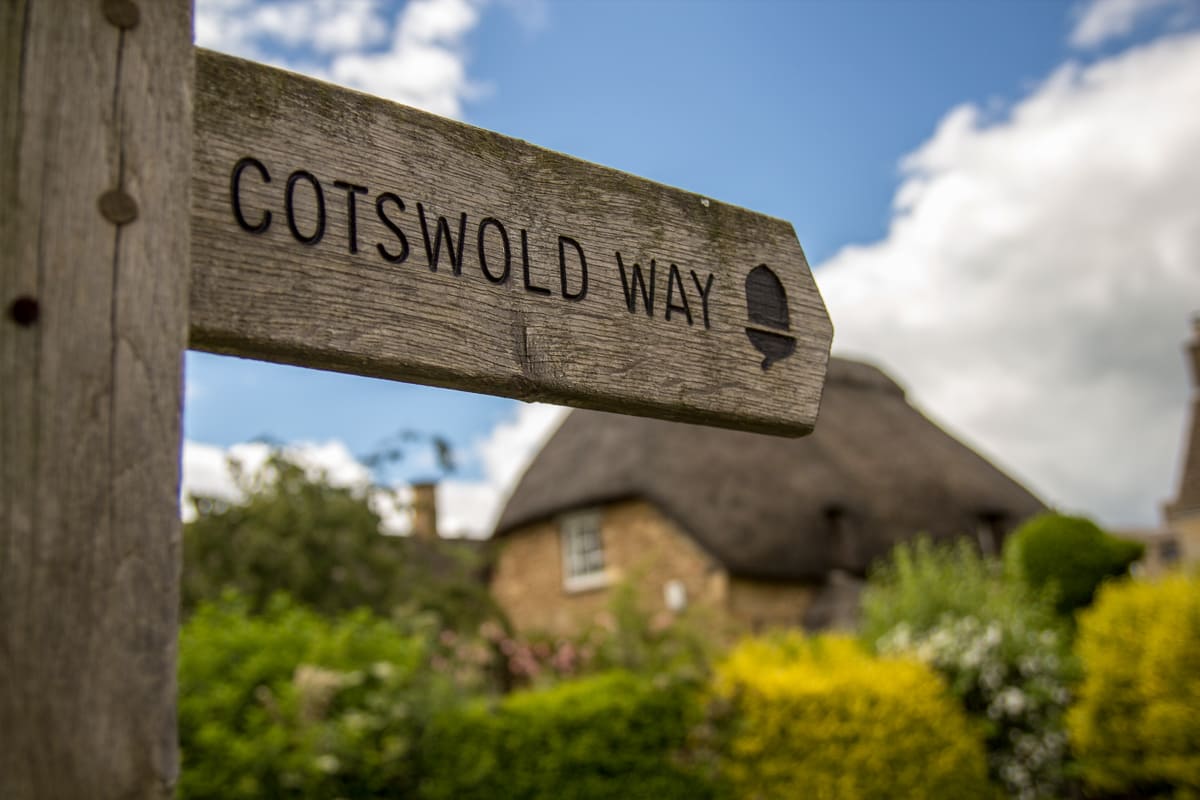 Waymarker on the Cotswold Way